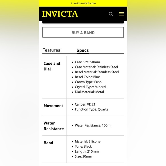 Invicta I Force Mens Quartz Watch-Model #16930 - Picture 4 of 9